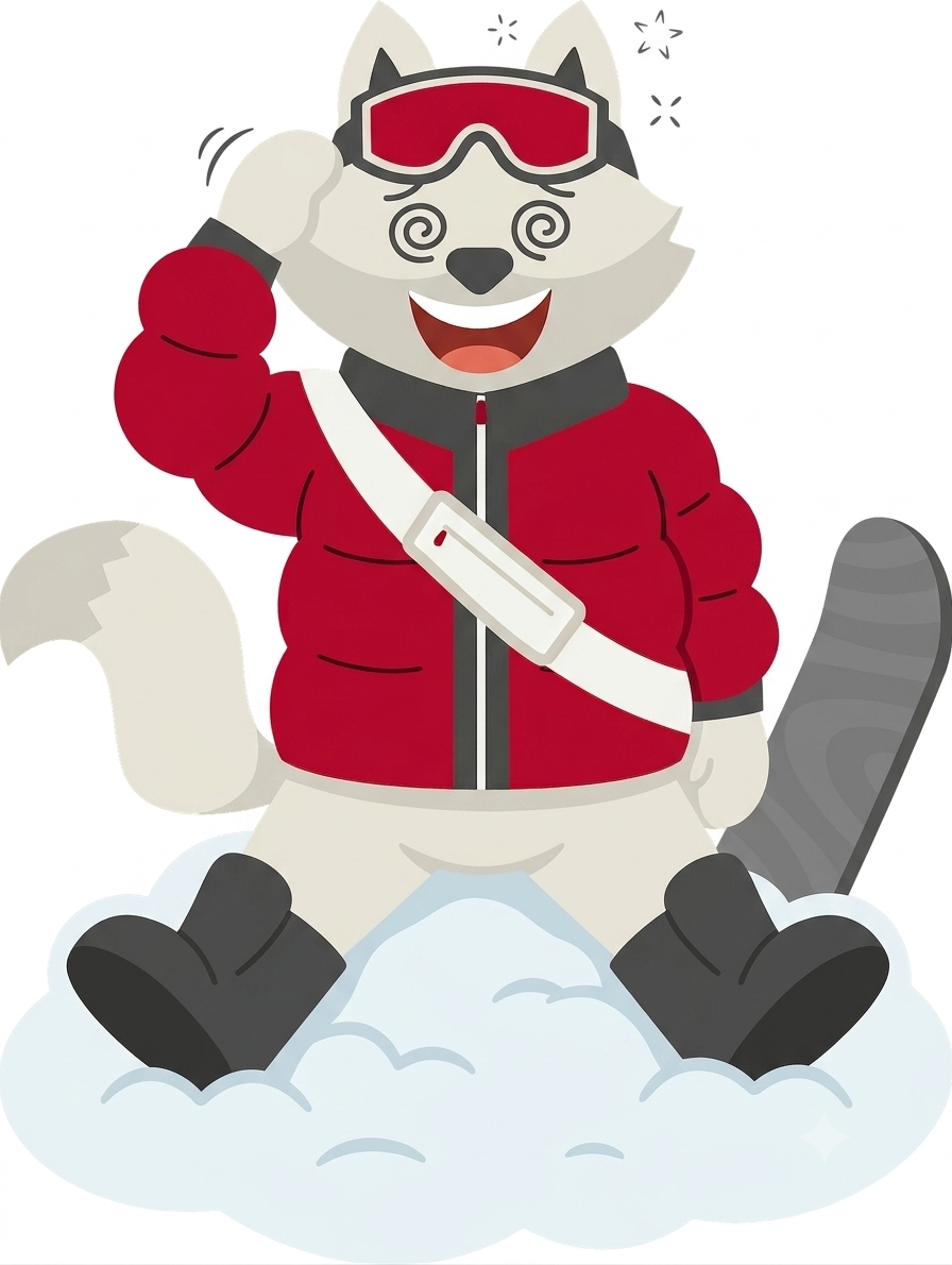 AI single: Lief dizzy in the snow after a wipeout