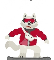 AI pose study: Snow-plow braking
